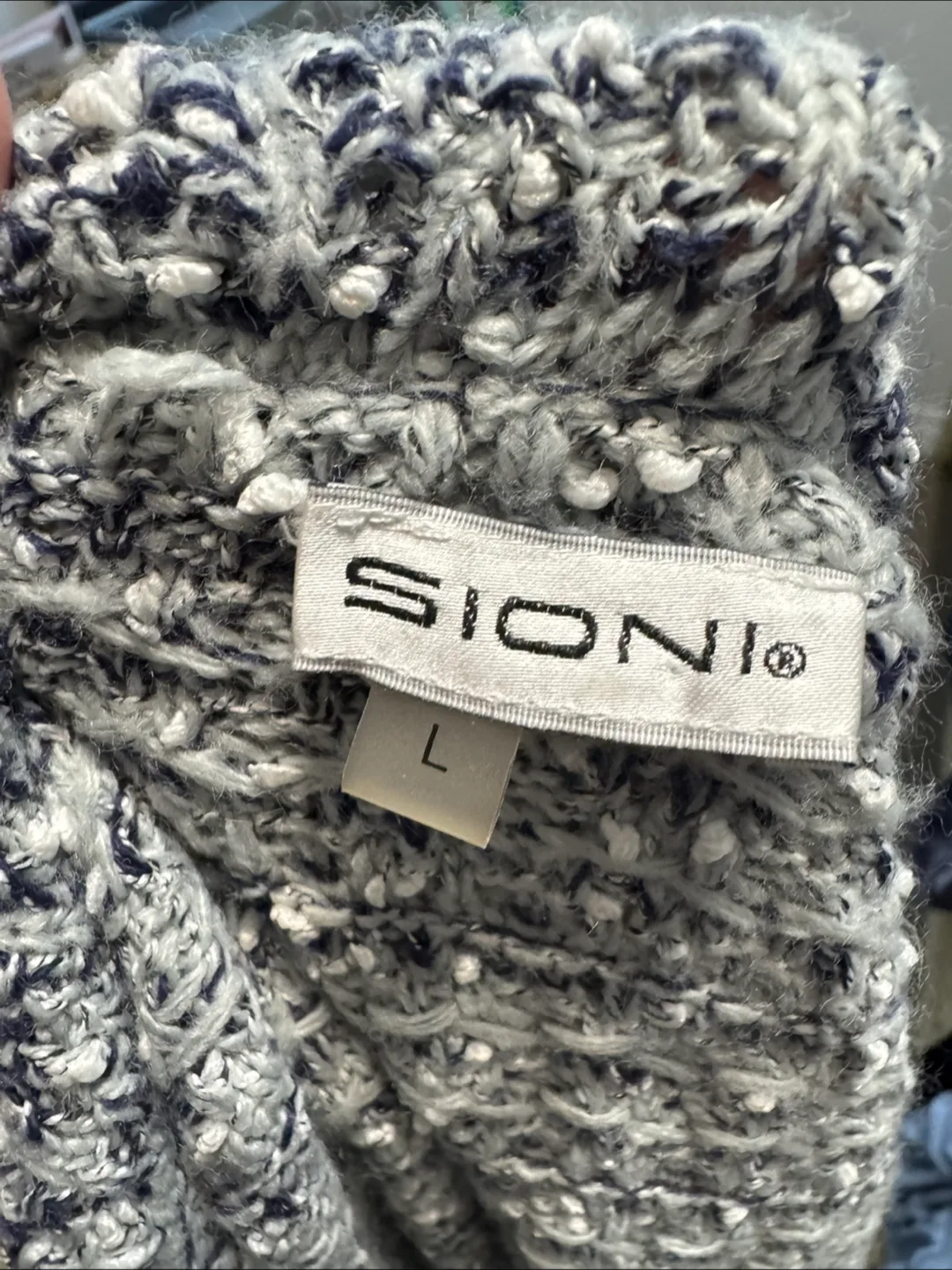 Sioni Women's Size Large Grey and Blue Tweed Jacket image indicator(4)