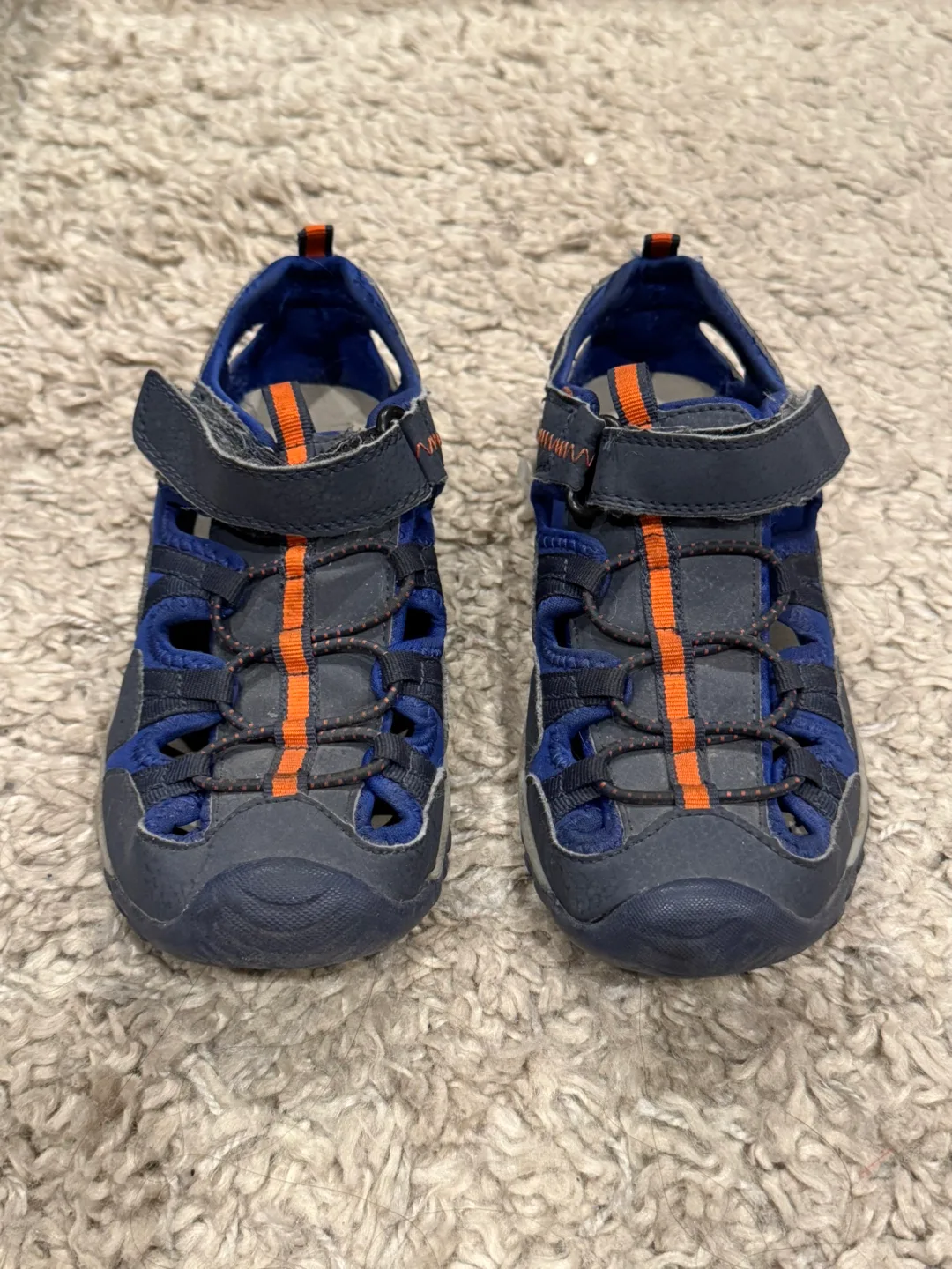 Kids' Size 2 Blue and Orange Sport Sandals thumbnail