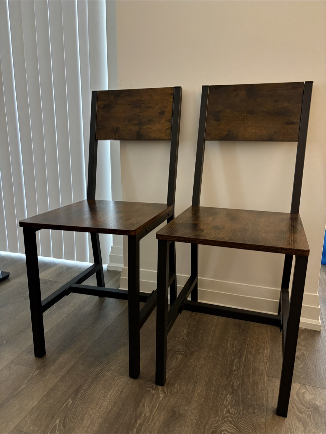 Industrial Dining Chairs - Set of 2 (comes assembled)