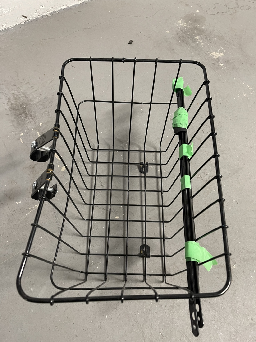 Black Bicycle Basket with Mounting Bracket - photo 2