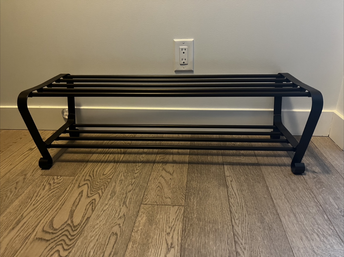 IKEA PORTIS Shoe Rack – Sleek Black Metal, Great Condition
