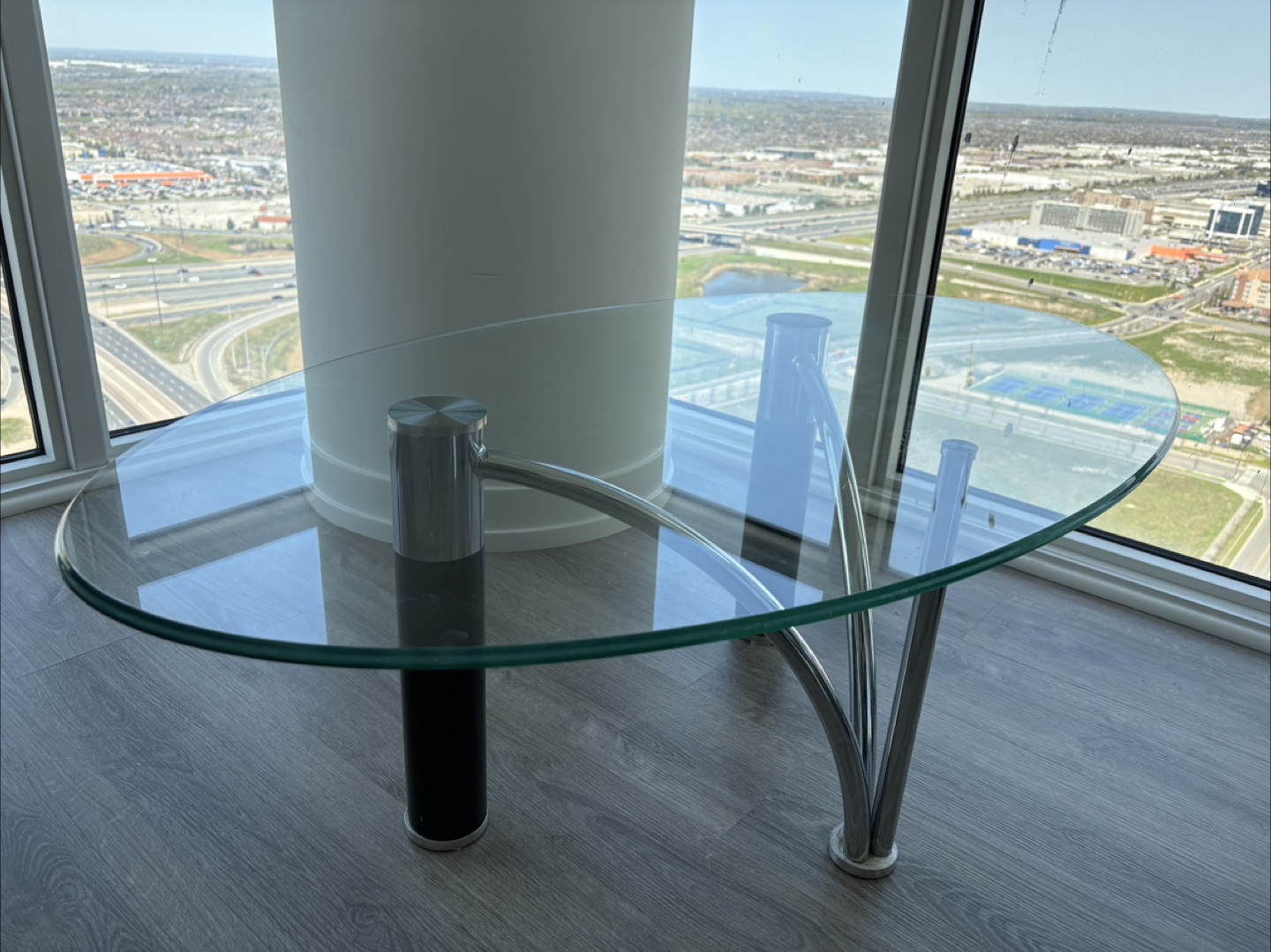 Modern Glass Oval Coffee Table