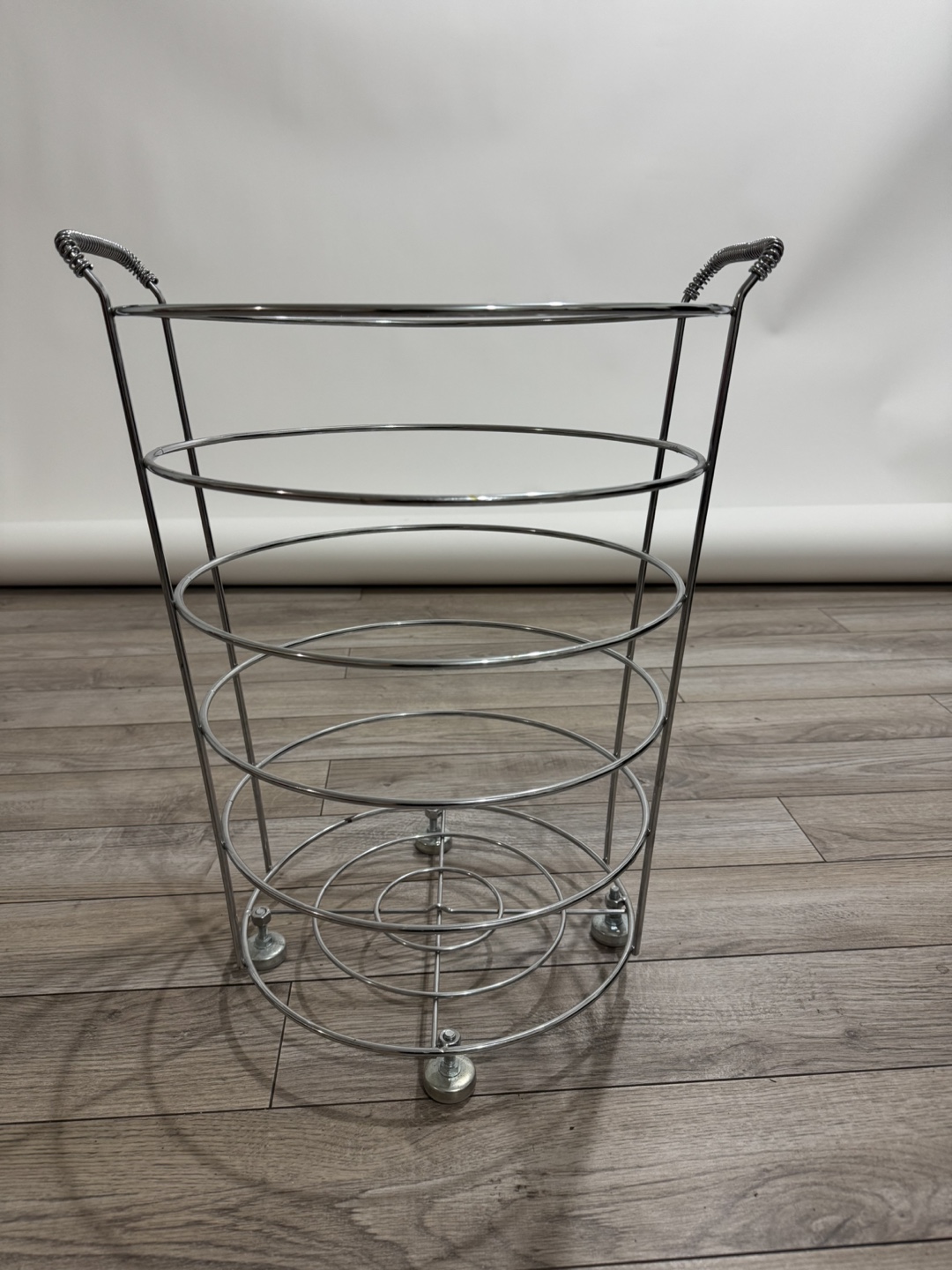 Chrome Wire Basket Laundry Hamper