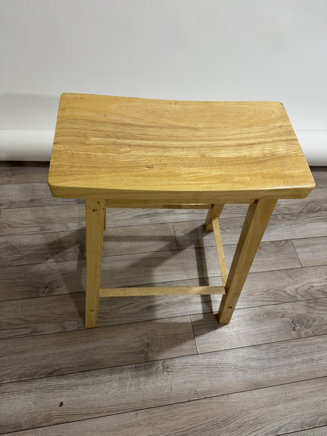 Wooden Stool, Simple Design, Light Wood Finish
