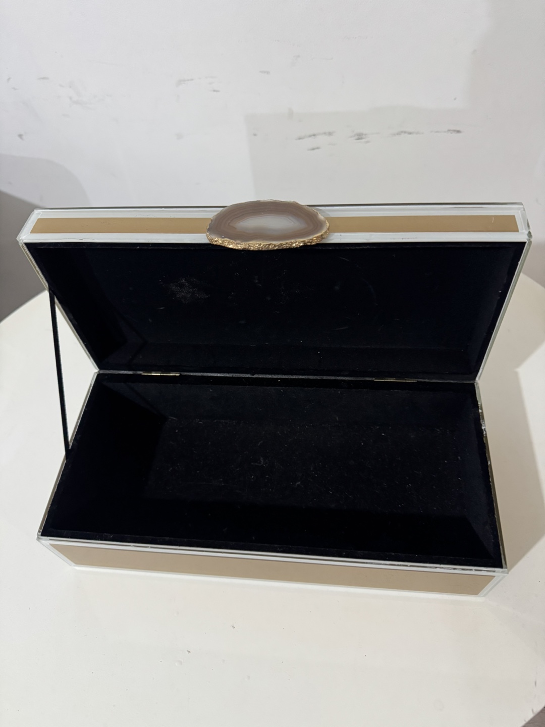 Gold Agate Jewelry Box