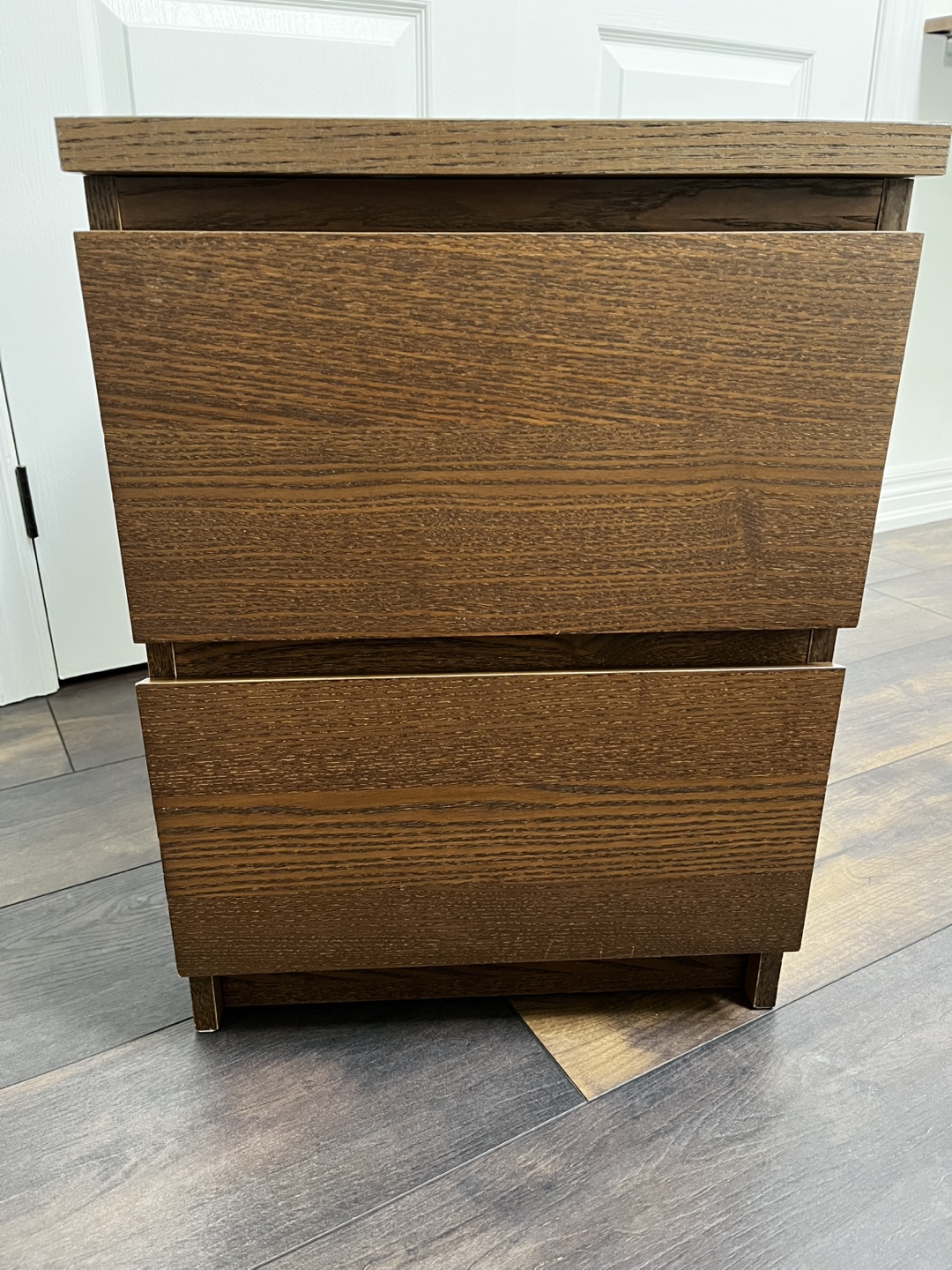 IKEA MALM Two-Drawer Nightstand - Walnut
