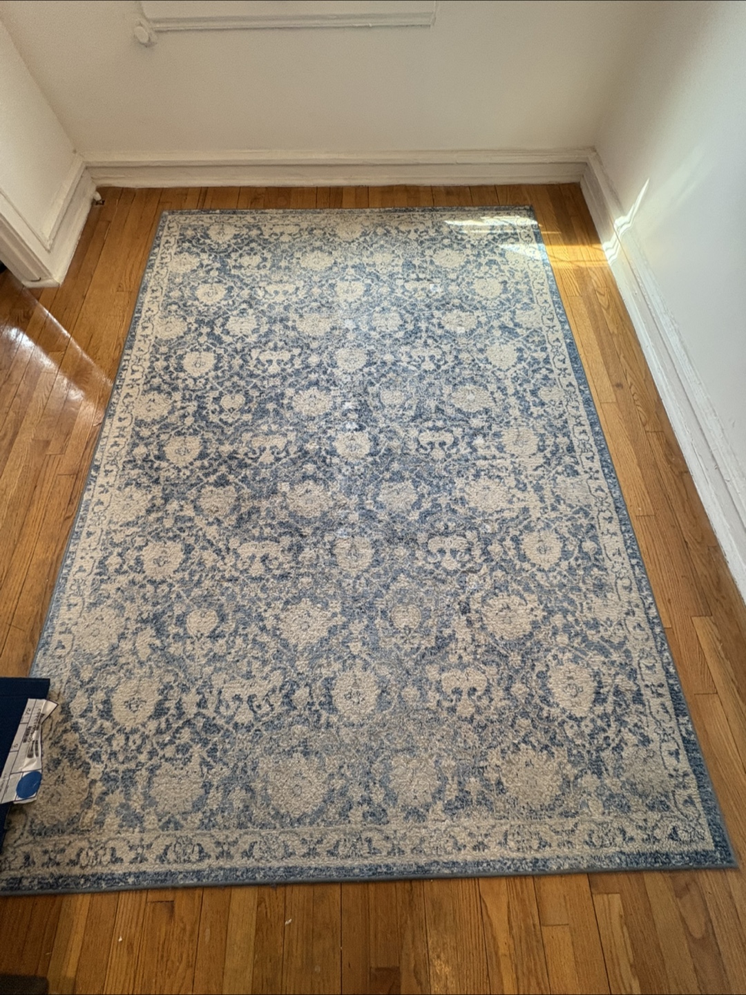 Blue Pattern Area Rug