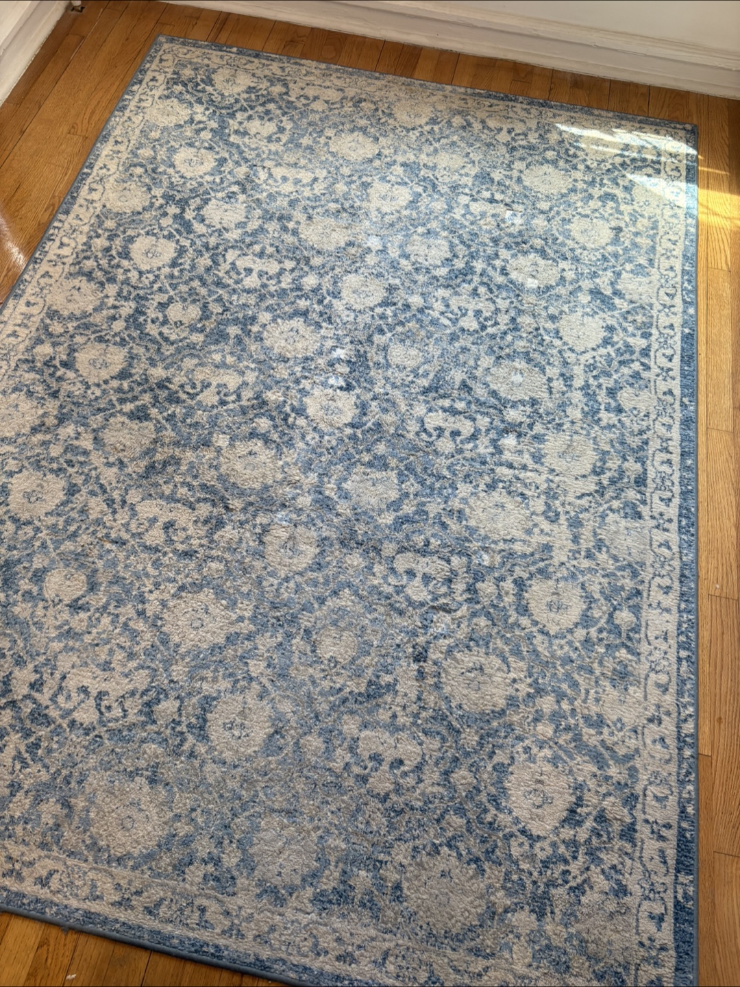 Blue Pattern Area Rug - photo 2