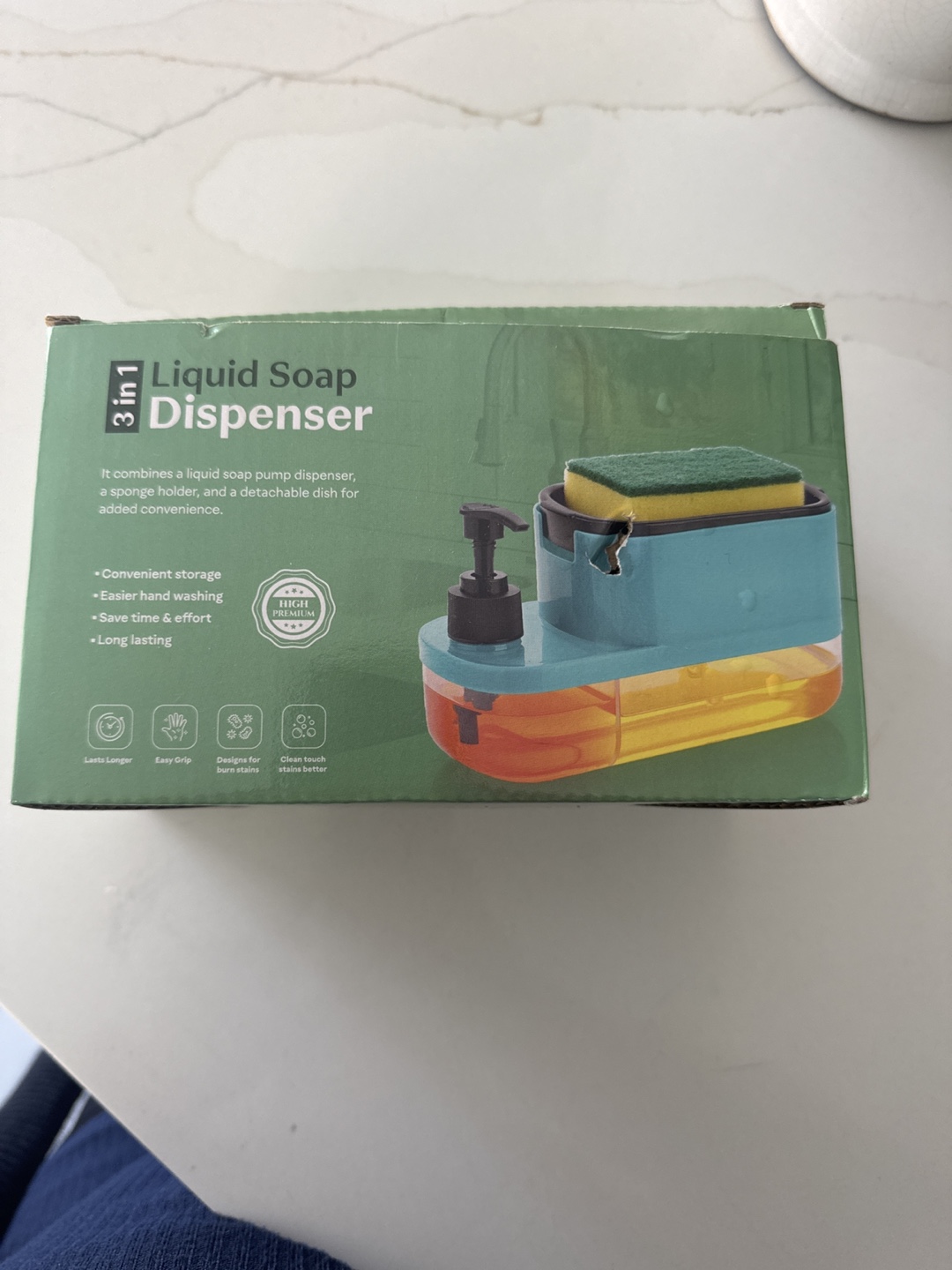 3-in-1 Liquid Soap Dispenser with Sponge Holder