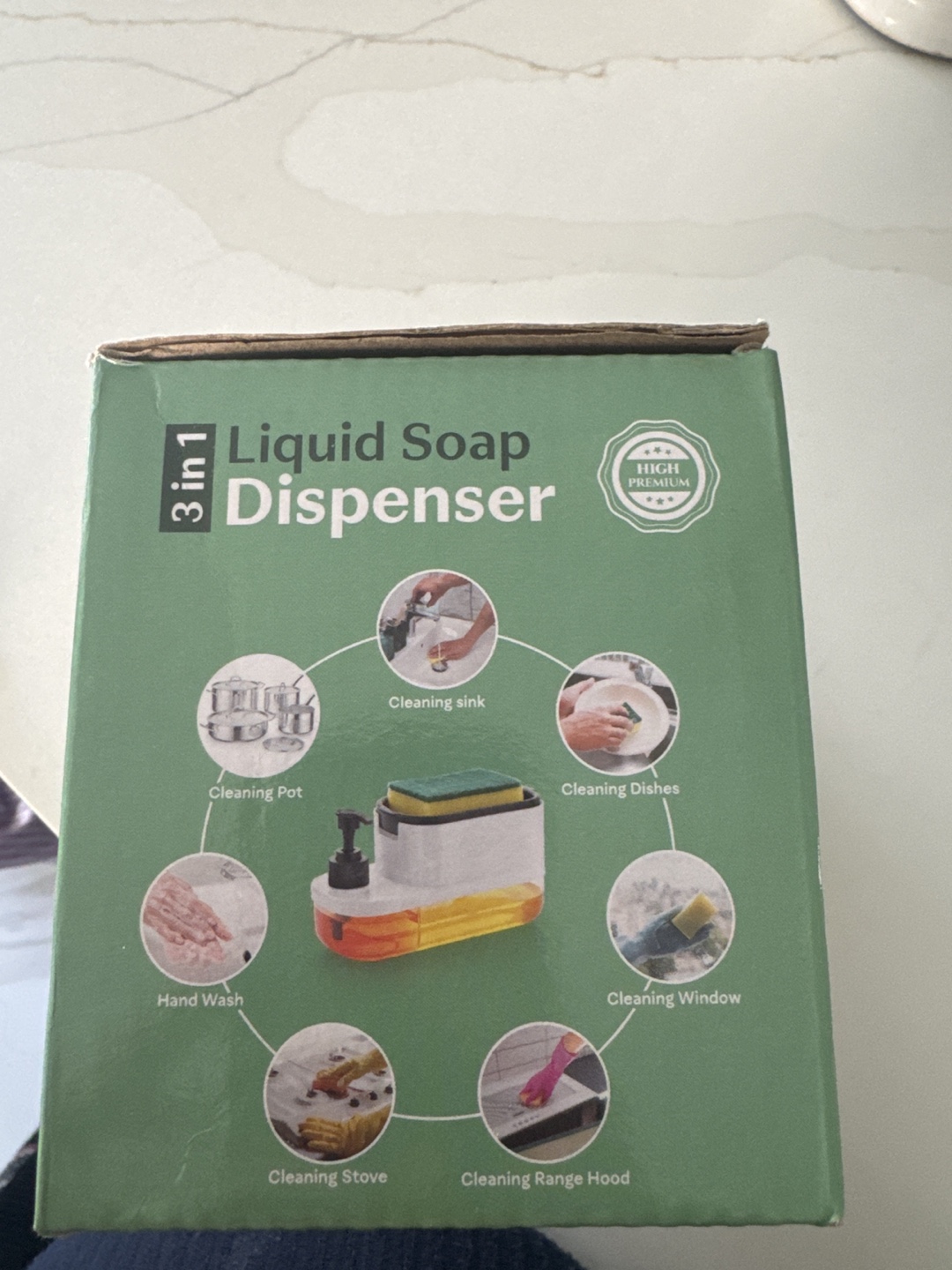 3-in-1 Liquid Soap Dispenser with Sponge Holder - photo 3
