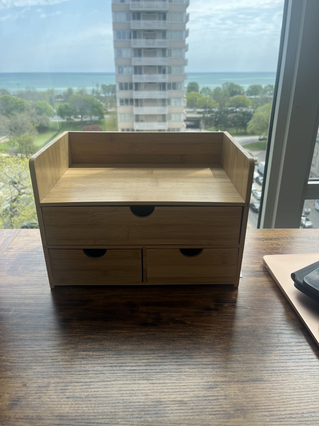 Sorbus Bamboo Desk Organizer - 3 Drawer Organizer - photo 3