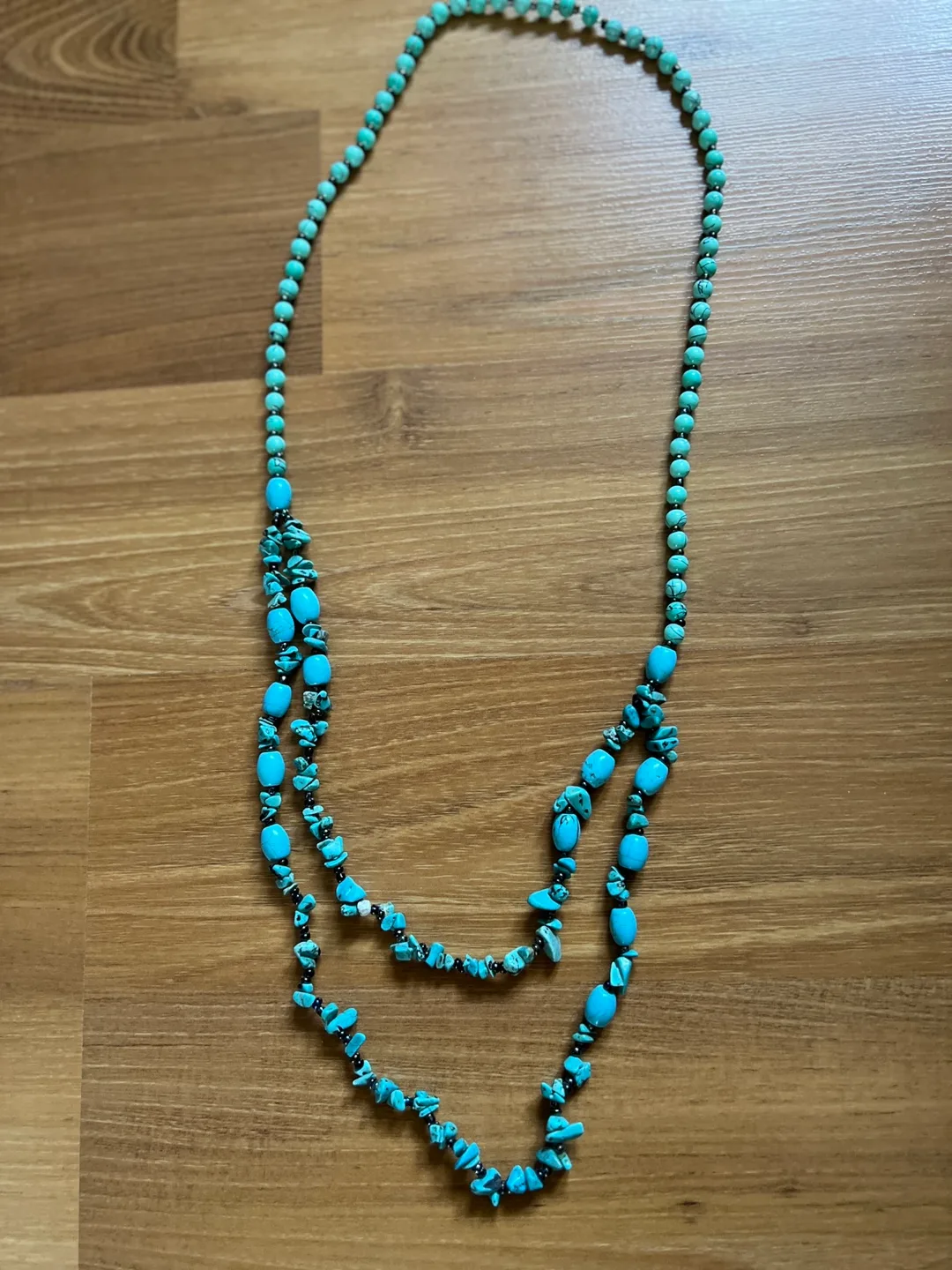 Double Strand Turquoise Bead Necklace image indicator(2)