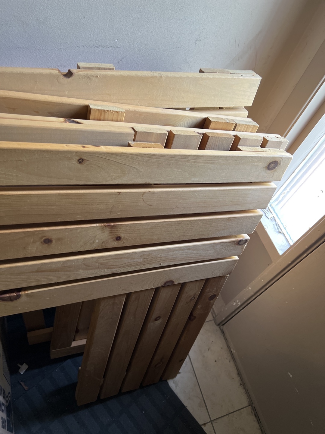 Unfinished Wood free to pick up left outside - photo 2