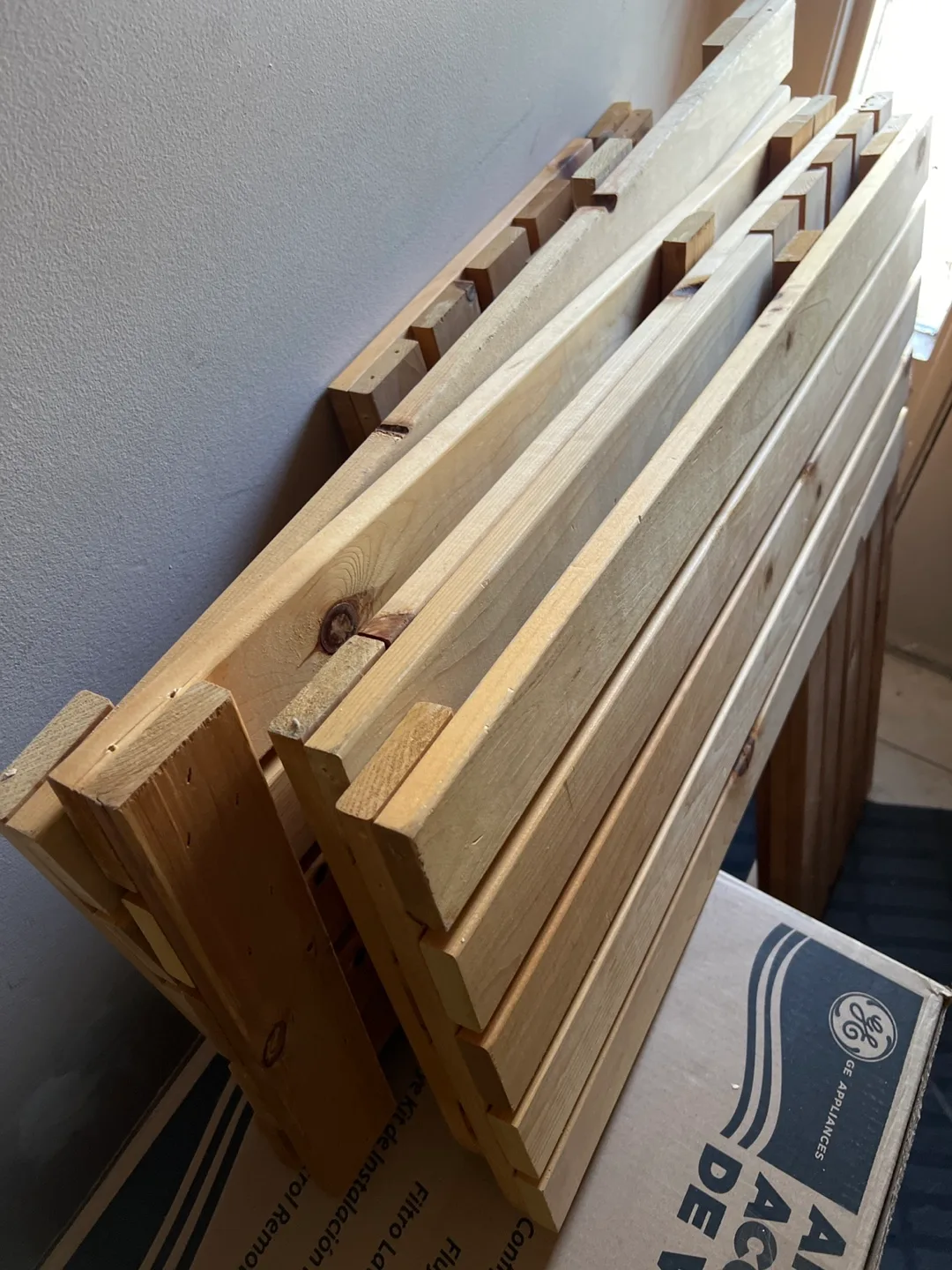 Unfinished Wood free to pick up left outside thumbnail
