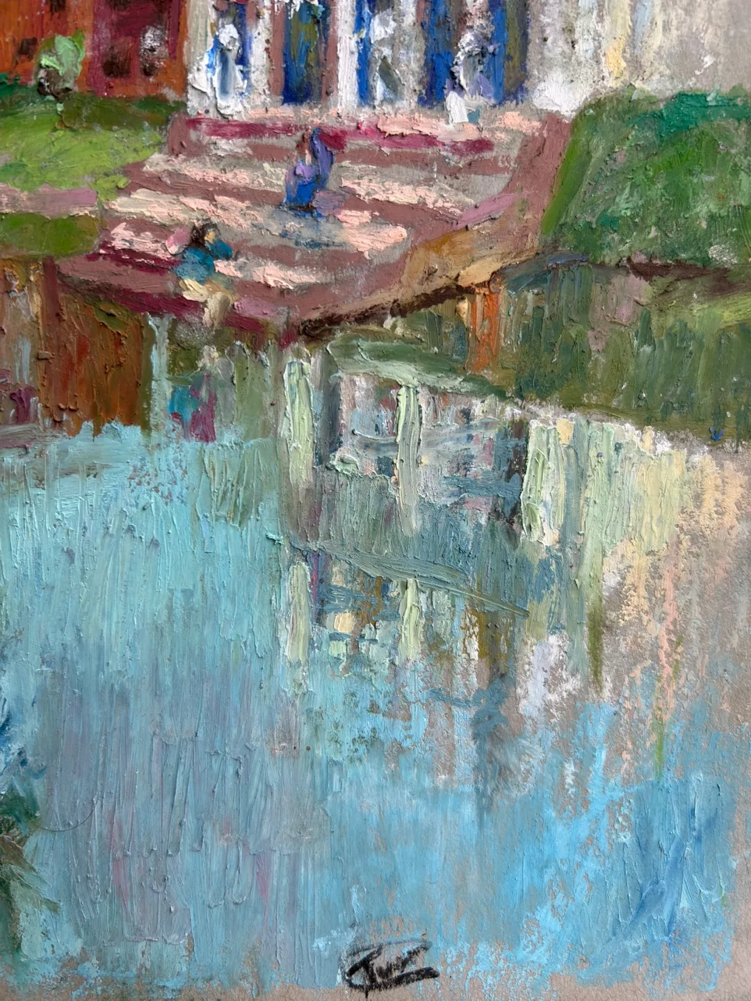 “Lost City” Original Oil Pastel Painting image indicator(5)