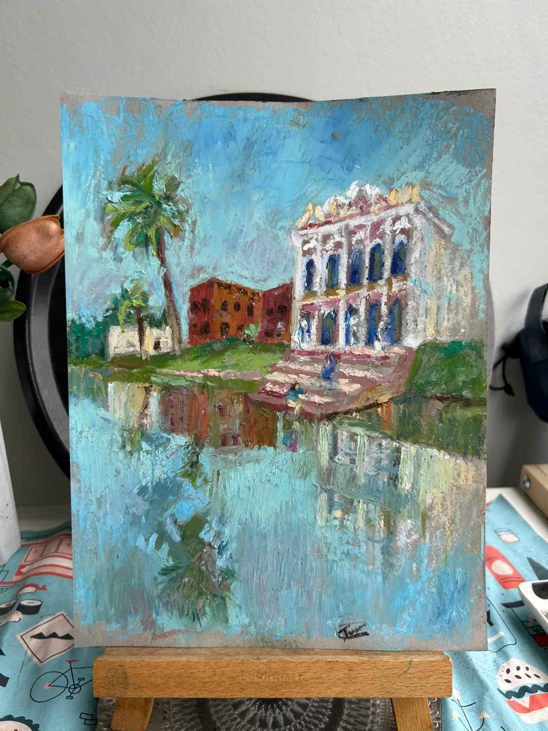 “Lost City” Original Oil Pastel Painting image indicator(2)