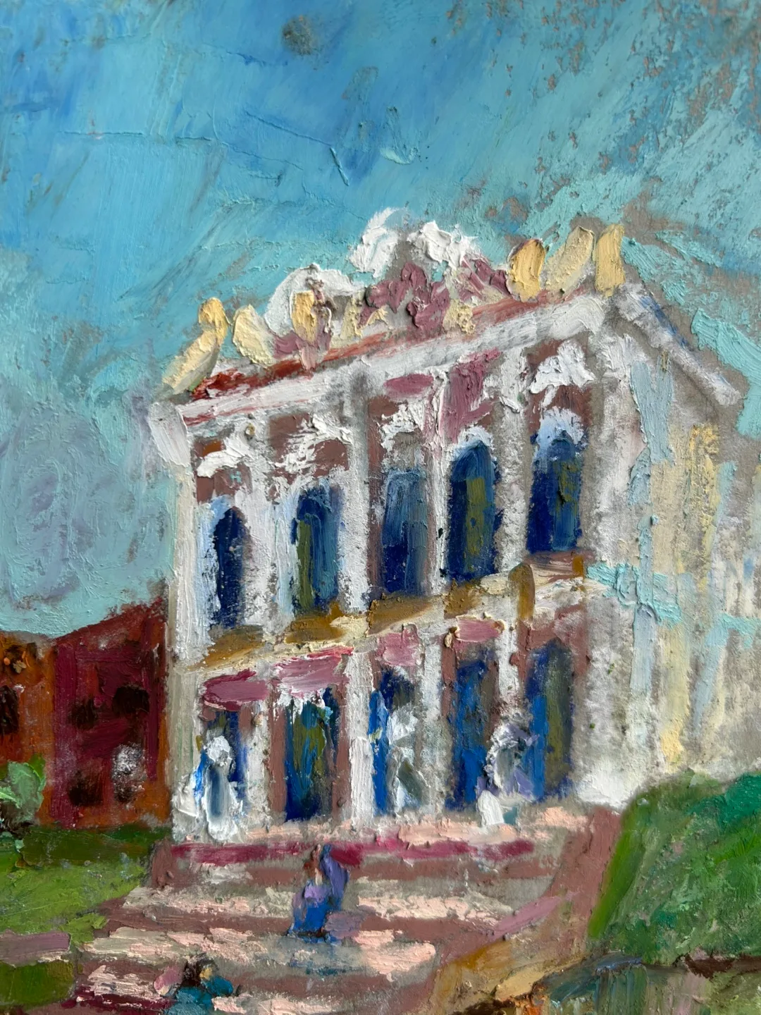 “Lost City” Original Oil Pastel Painting image indicator(4)