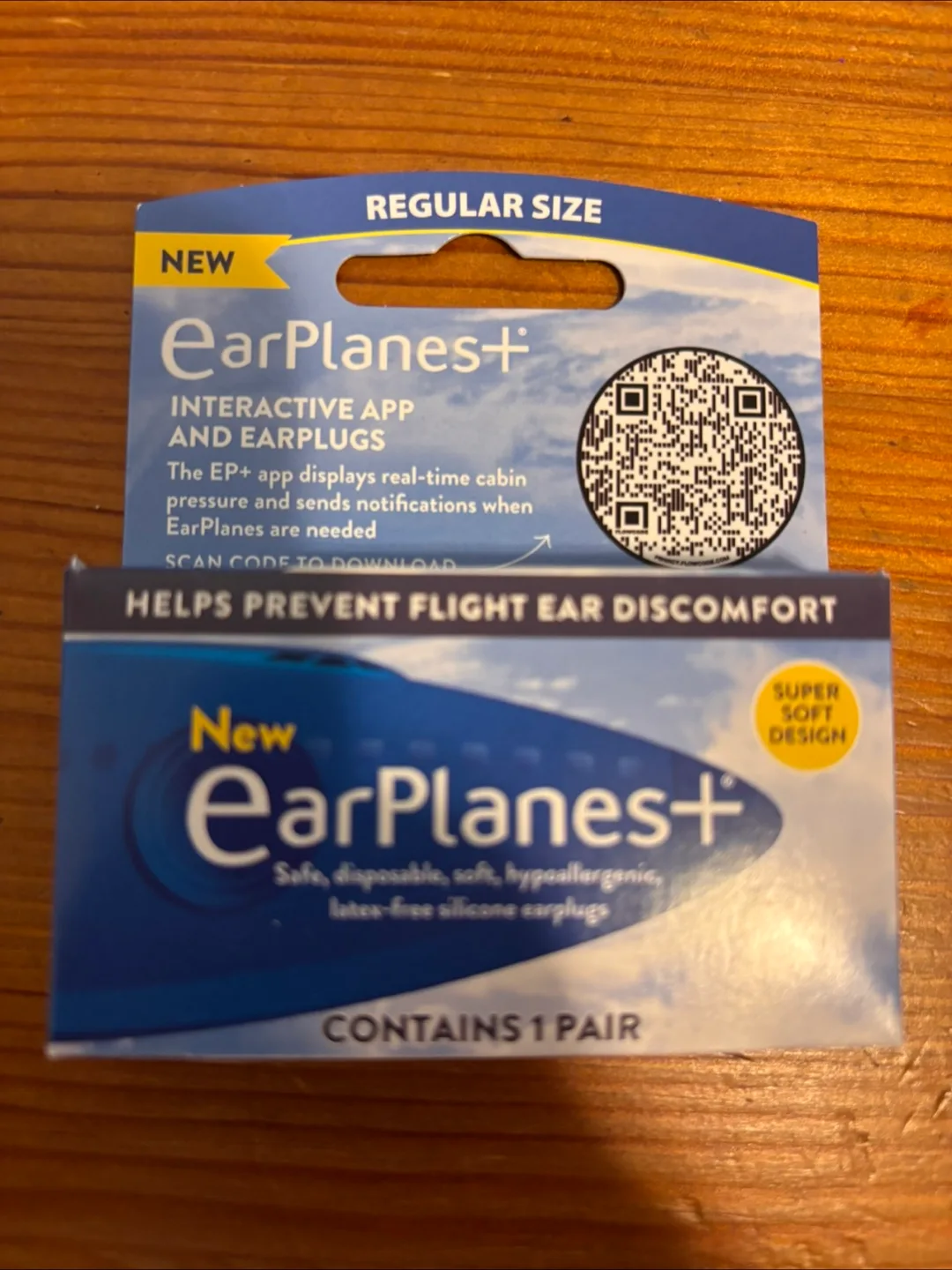 New EarPlanes+ Regular Size Earplugs - 1 Pair