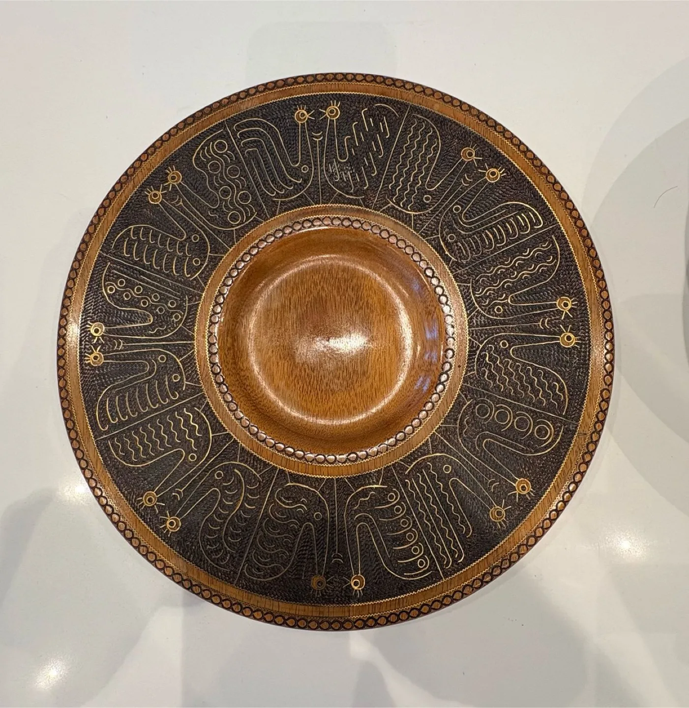 Vintage Wooden Bowl and Serving Platter Set image indicator(3)