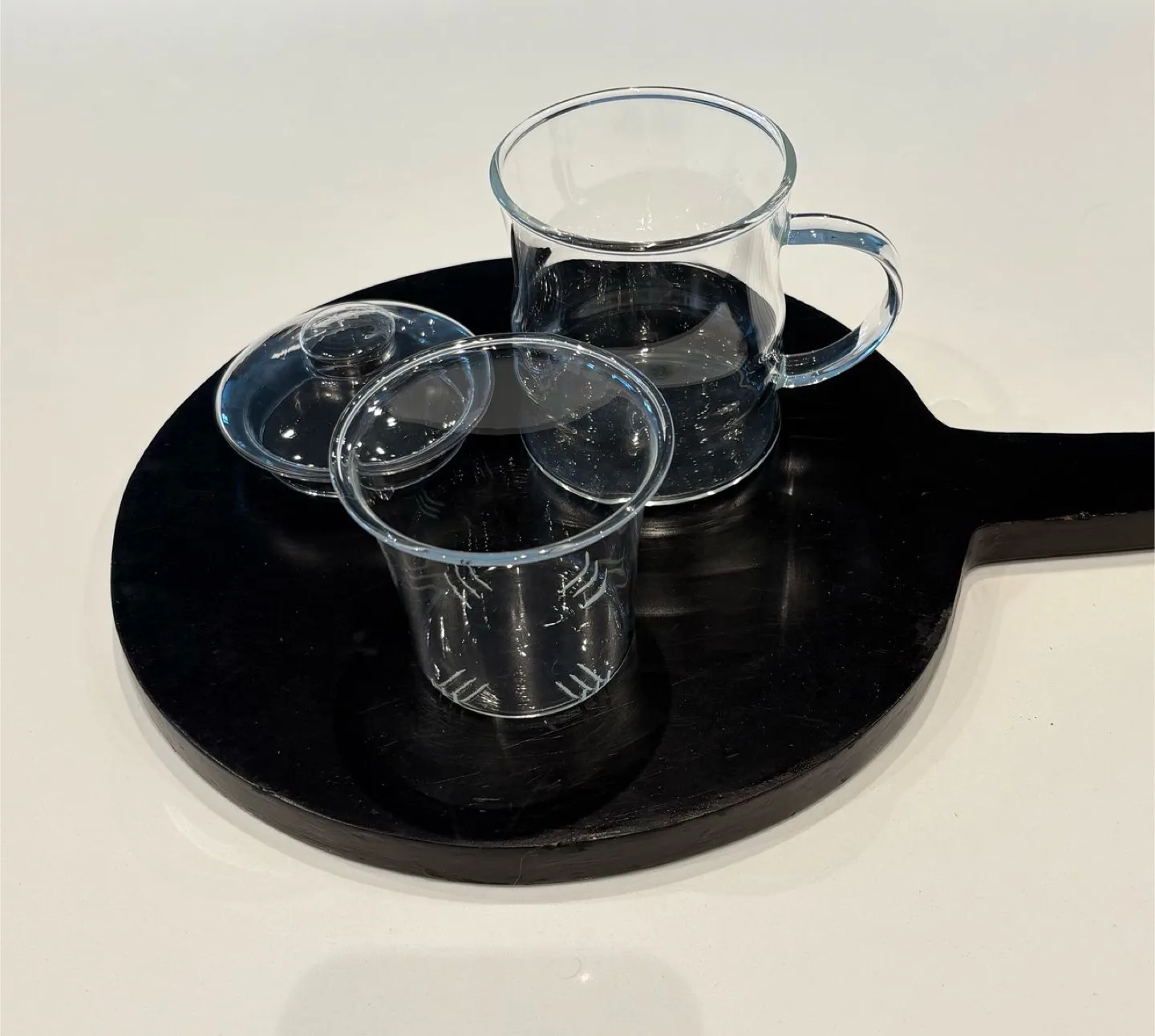 Glass Tea Cup with Lid and Coaster image indicator(2)