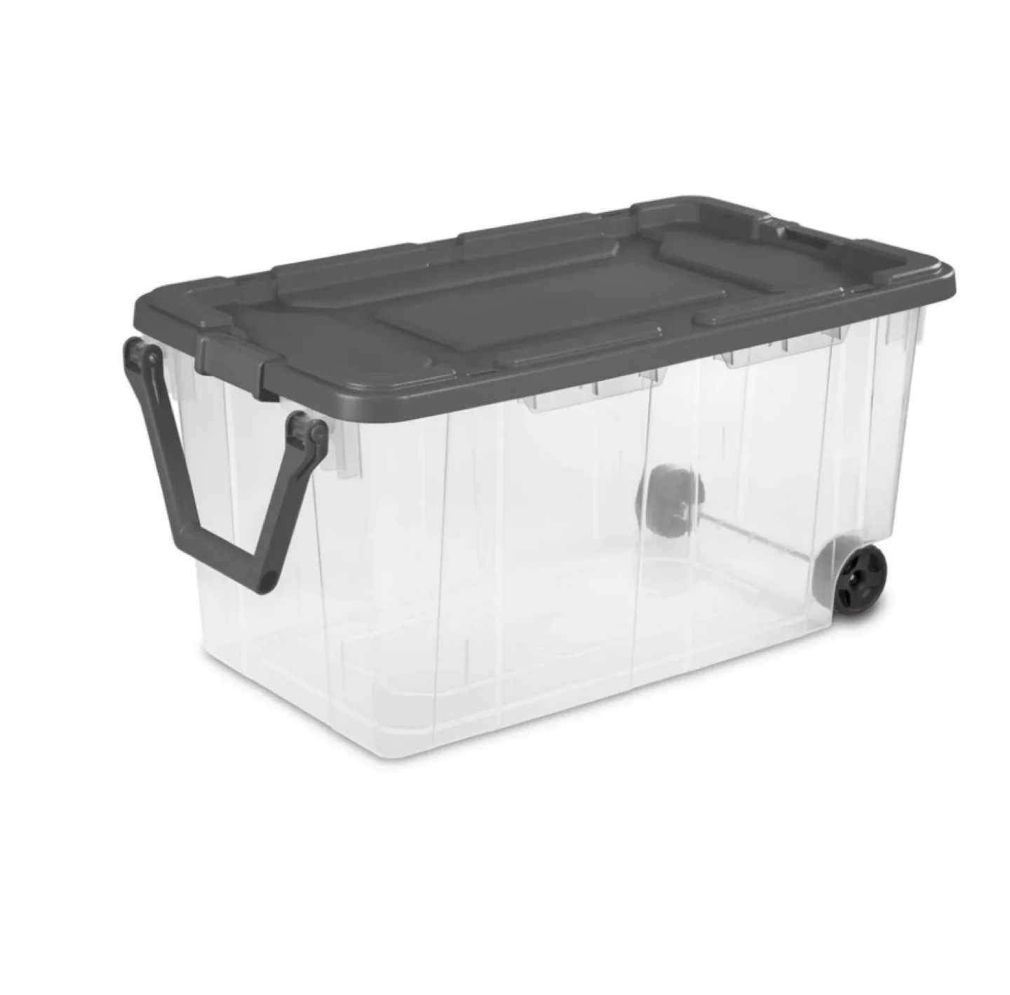 Brand New Sterilite 151L Wheeled Industrial Tote - Flat Gray thumbnail