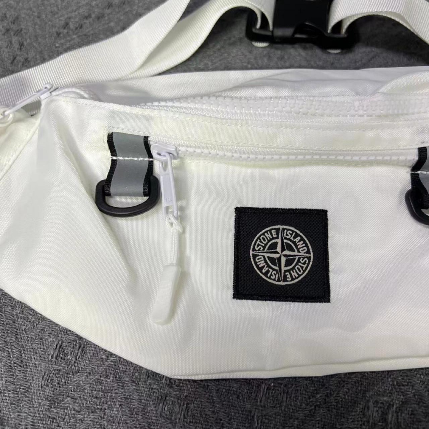 Stone Island White Waist Bag - photo 2