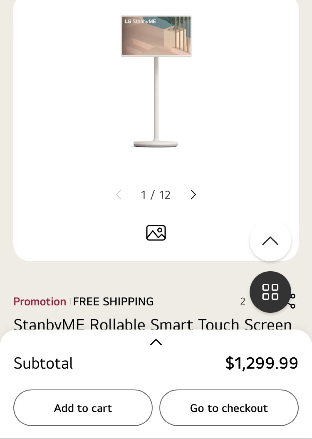 LG StanbyME Roll-up Smart Touchscreen