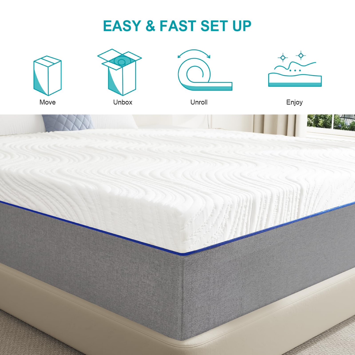 New Queen Mattresses,10 Inch Breathable Memorys Foam - photo 5