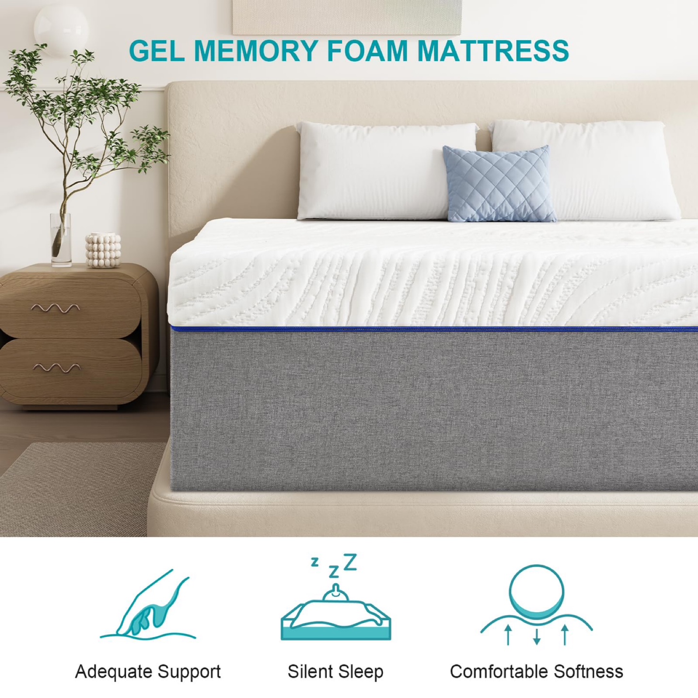 New Queen Mattresses,10 Inch Breathable Memorys Foam - photo 3