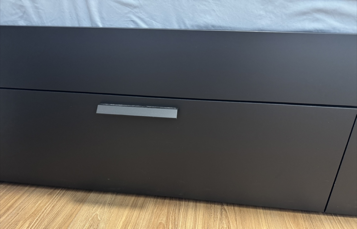 IKEA MALM Black-Brown Queen Bed Frame with Headboard and Storage - photo 5