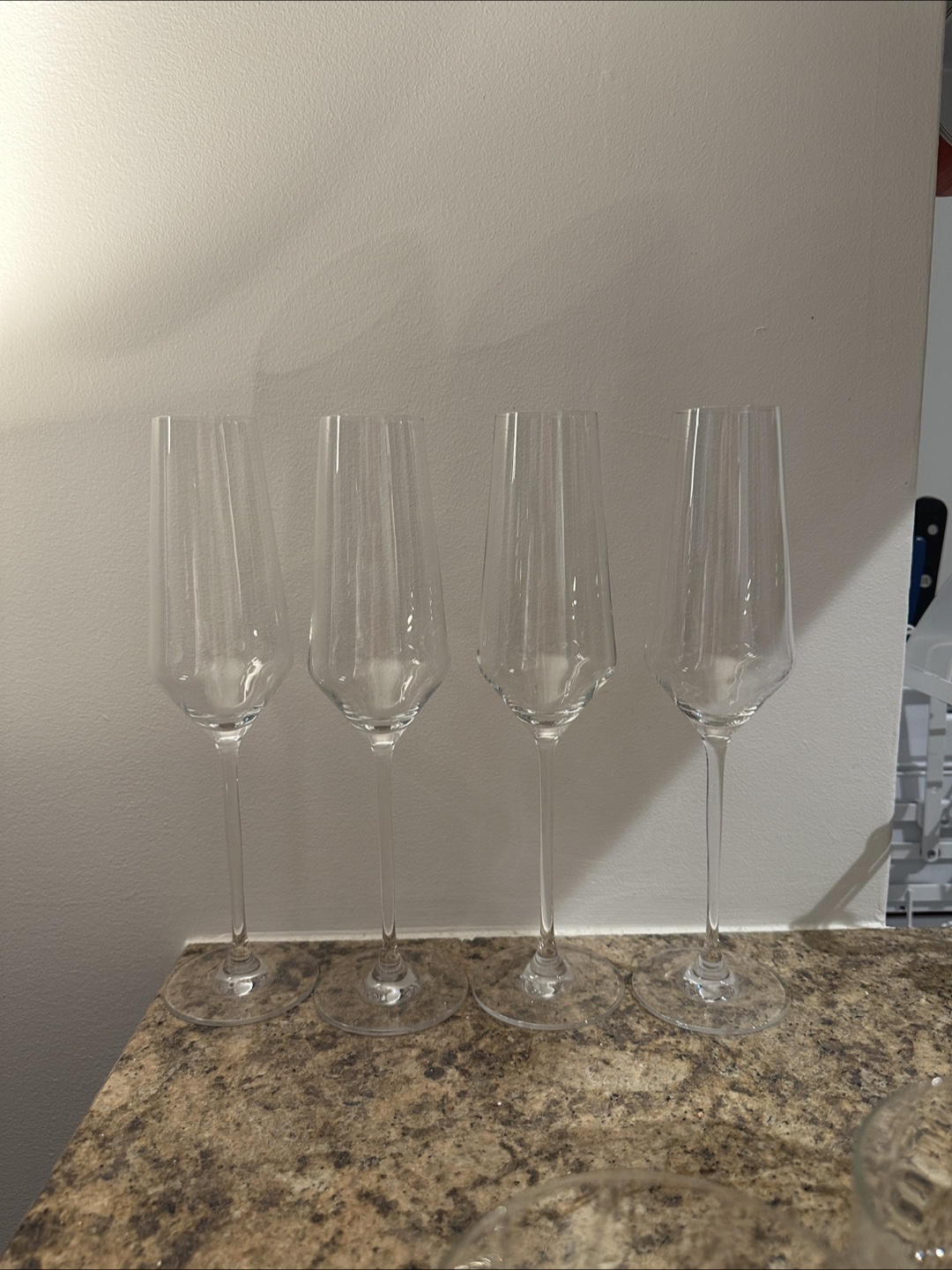 Set of Four Champagne Glasses