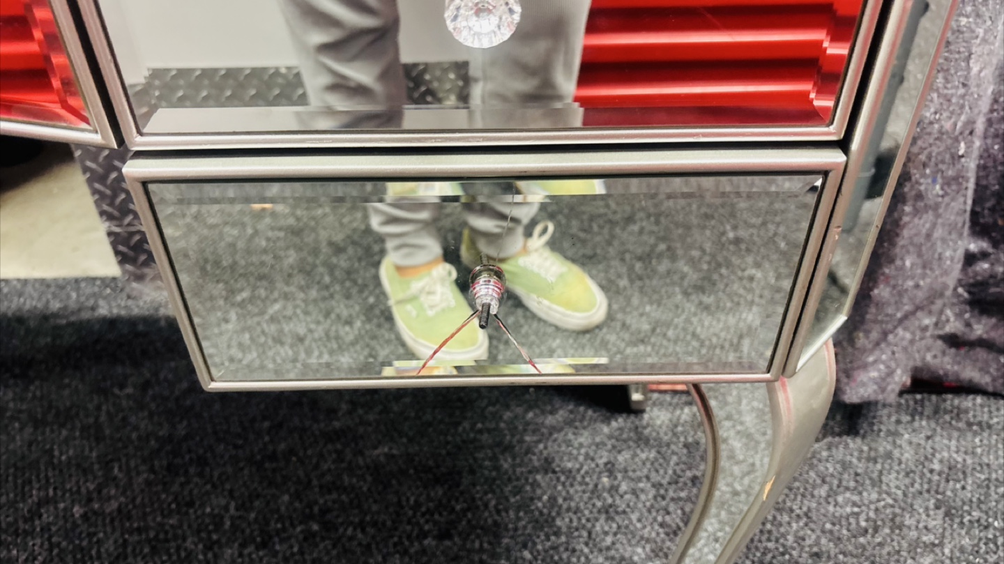 Mirrored Vanity Desk with Drawers - photo 5