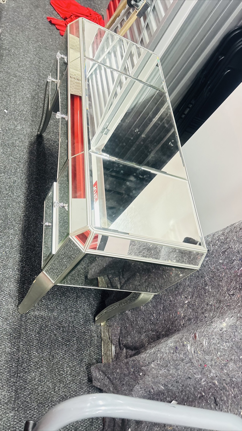 Mirrored Vanity Desk with Drawers - photo 4