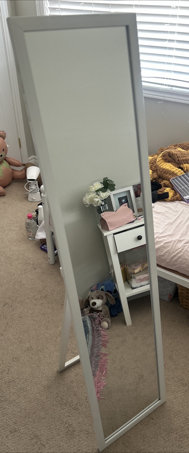 Full Length White Floor Mirror