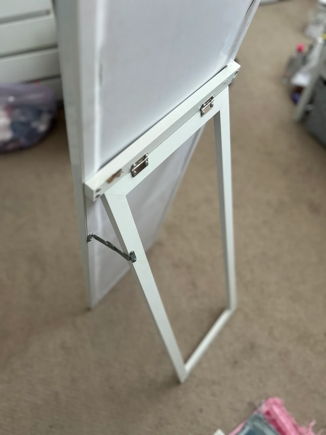 Full Length White Floor Mirror image indicator(2)