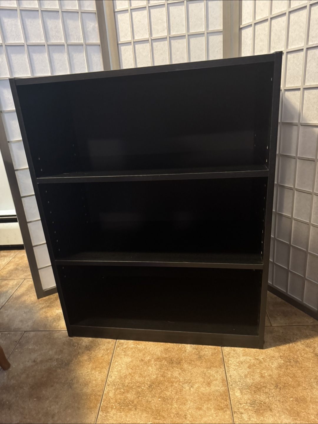 Mainstays Black 3-shelf bookcase - photo 2