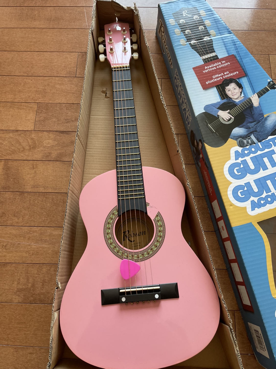Robson 30" Pink Acoustic Guitar for Kids - photo 2