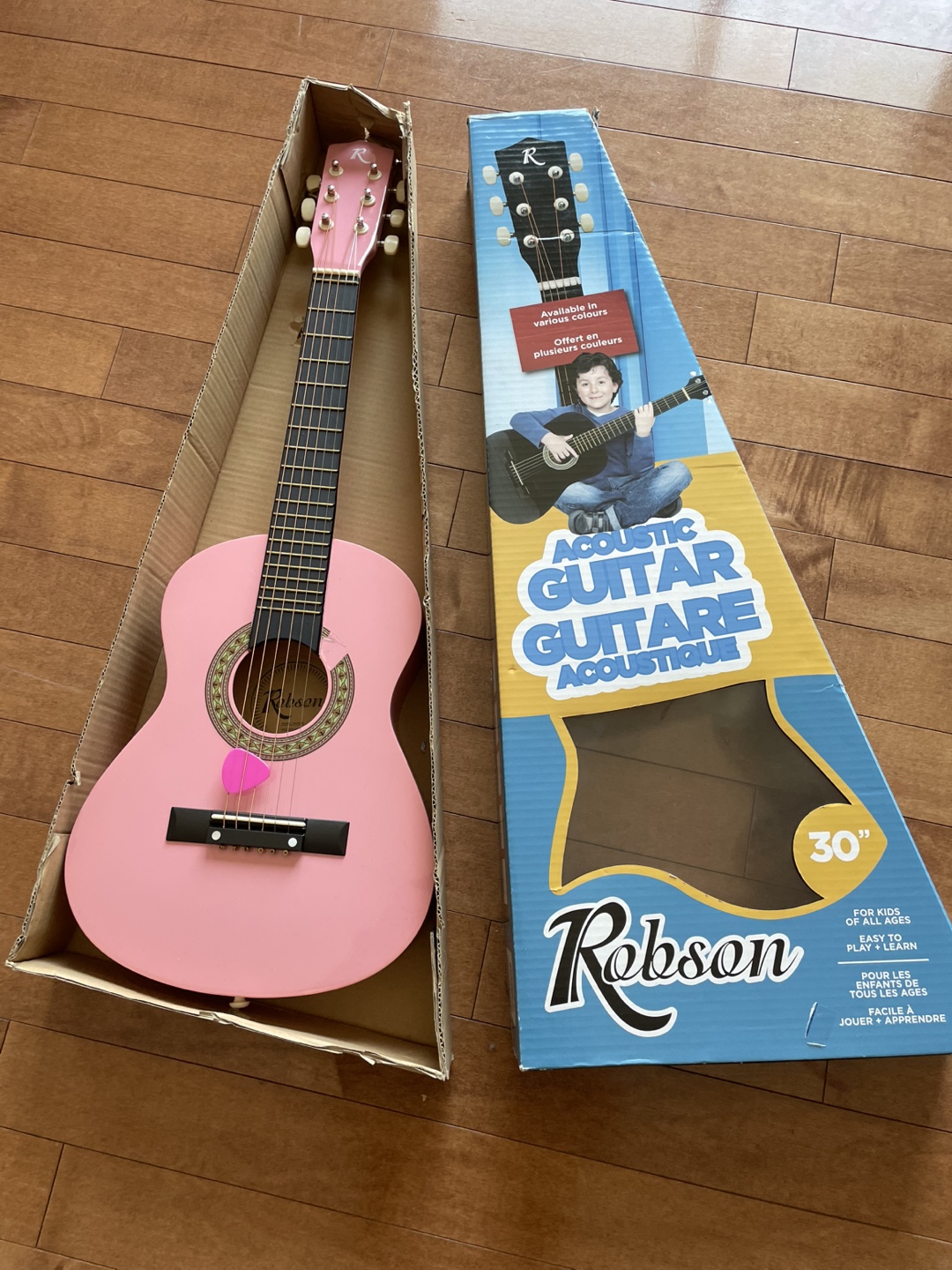 Robson 30" Pink Acoustic Guitar for Kids