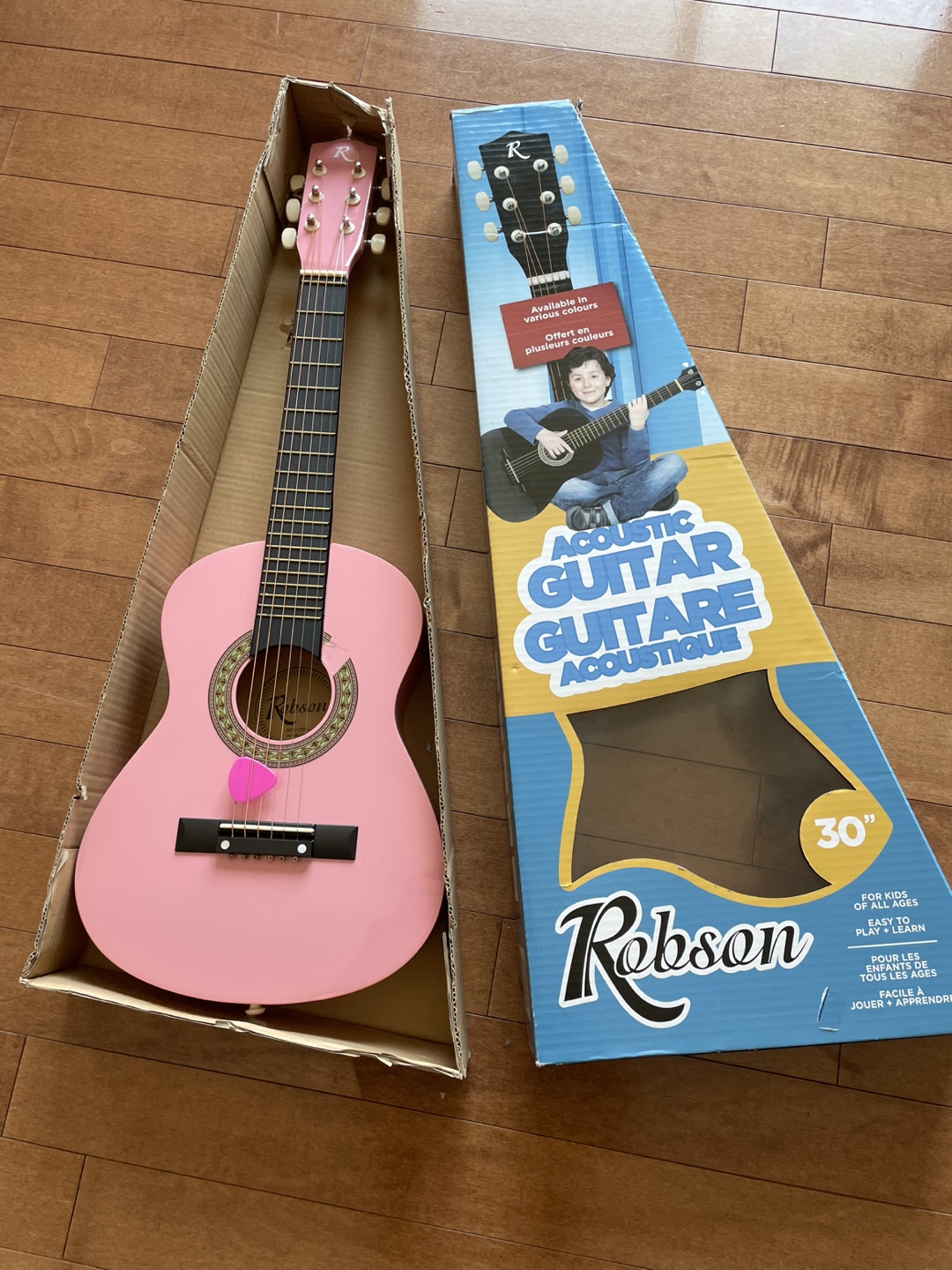Robson 30" Pink Acoustic Guitar for Kids - photo 3