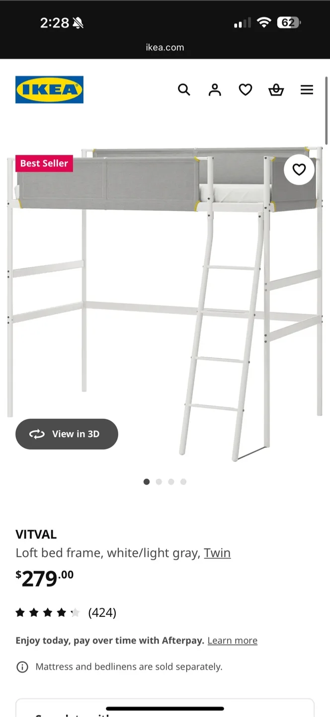 IKEA VITVAL loft bed image indicator(2)