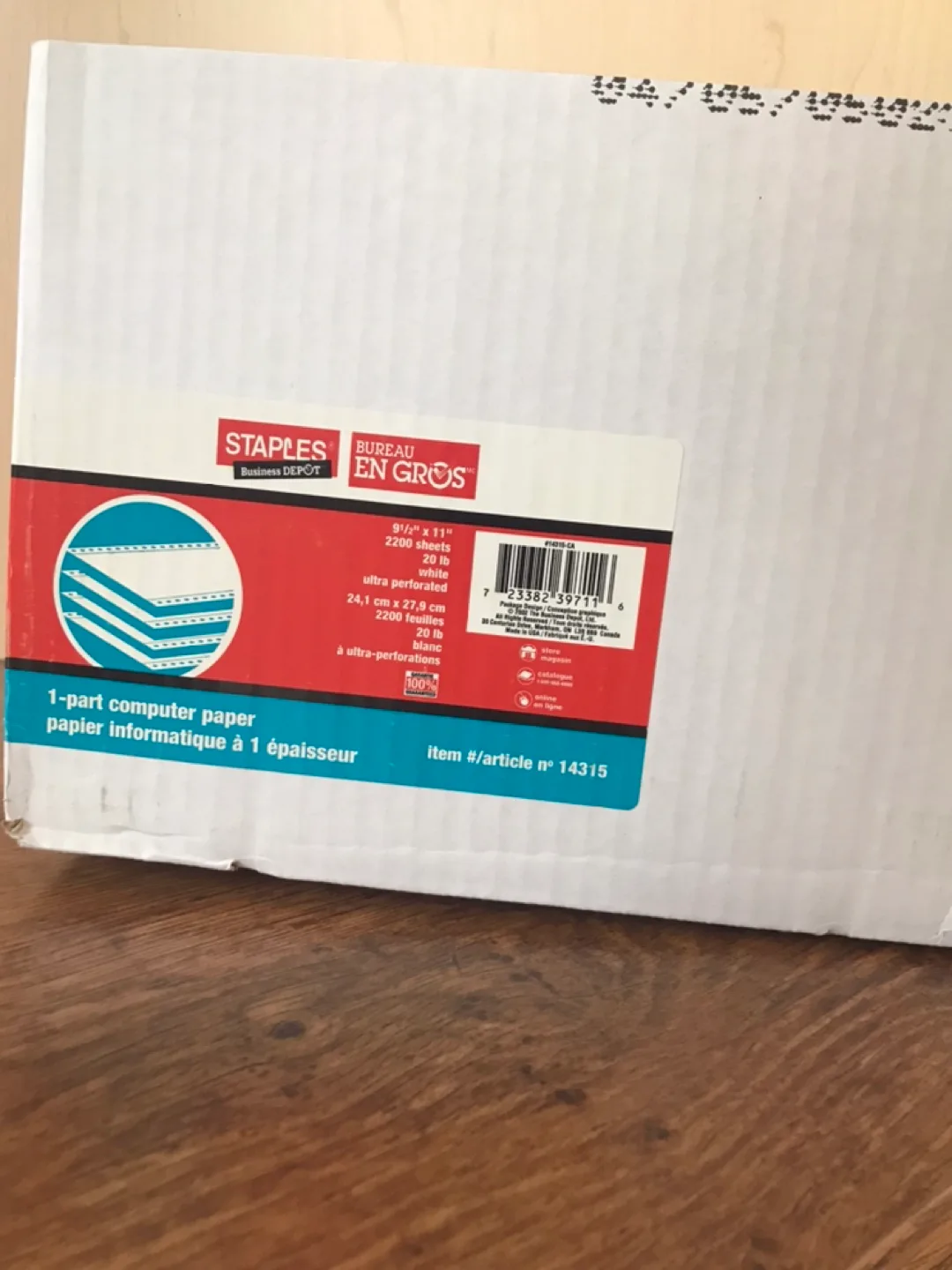 Staples 1-Part Computer Paper, 2200 Sheets thumbnail