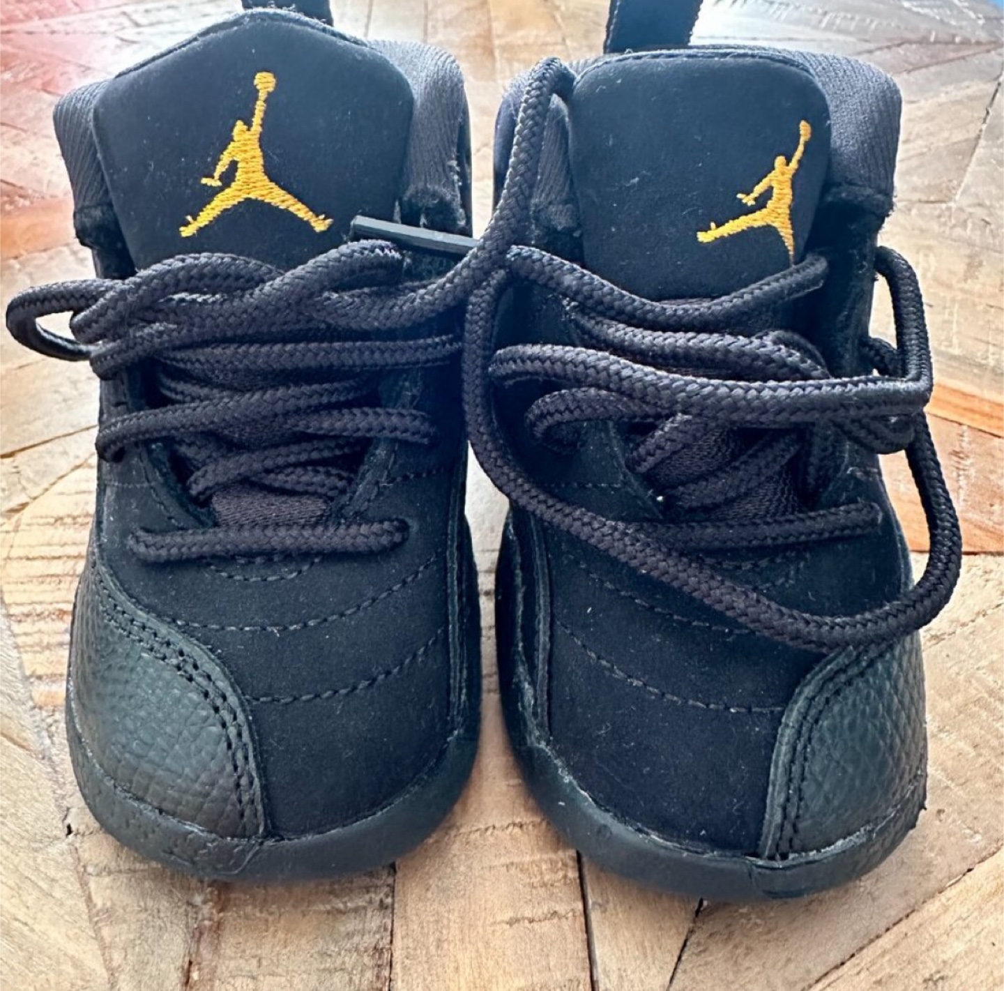 Jordan 12 Retro TD Black/Taxi Size 5c