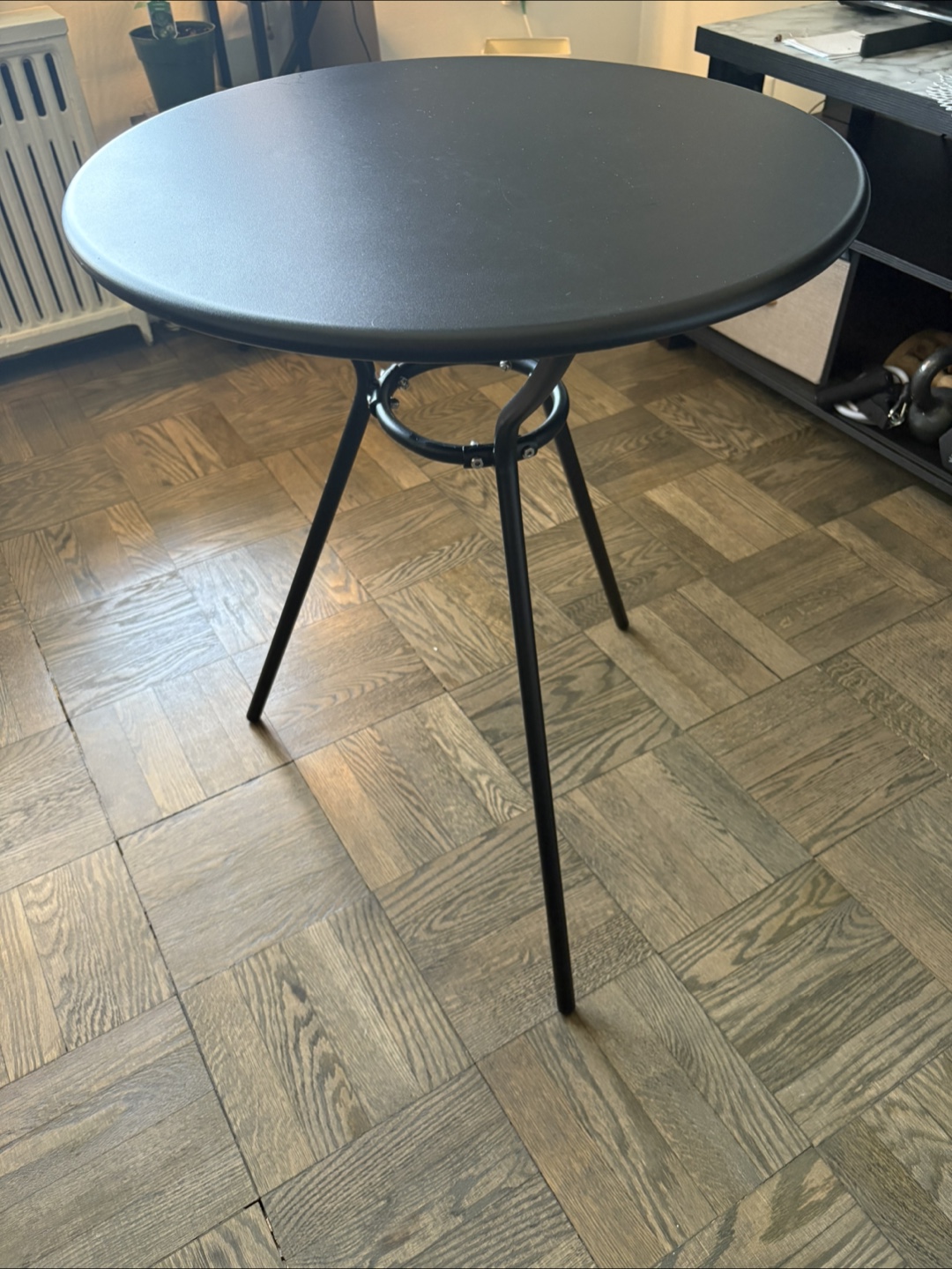 MUST GO Black Metal Bistro Set - Table and Two Chairs