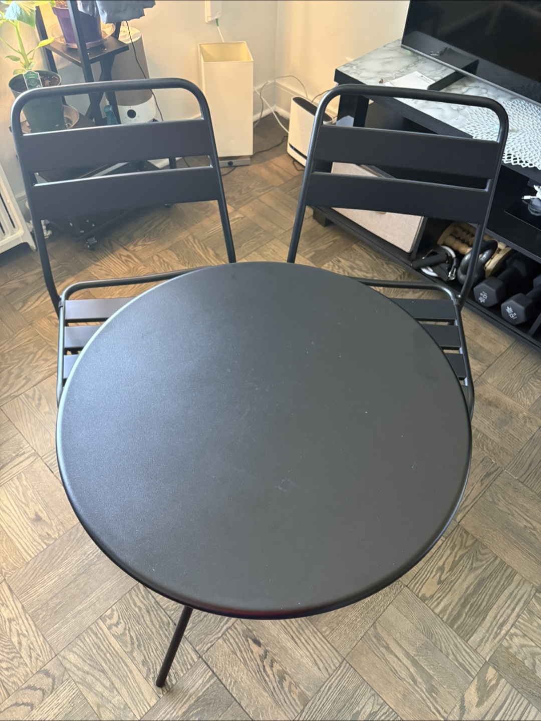 MUST GO Black Metal Bistro Set - Table and Two Chairs - photo 3