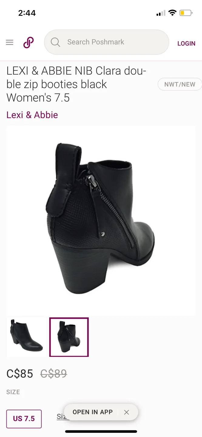 Black Lexi and Abbie Double Zip Booties image indicator(5)