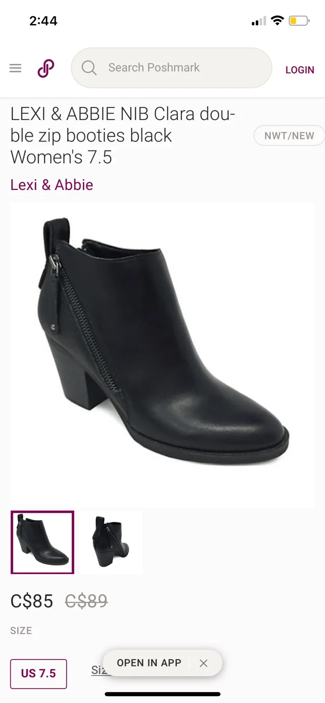 Black Lexi and Abbie Double Zip Booties image indicator(6)