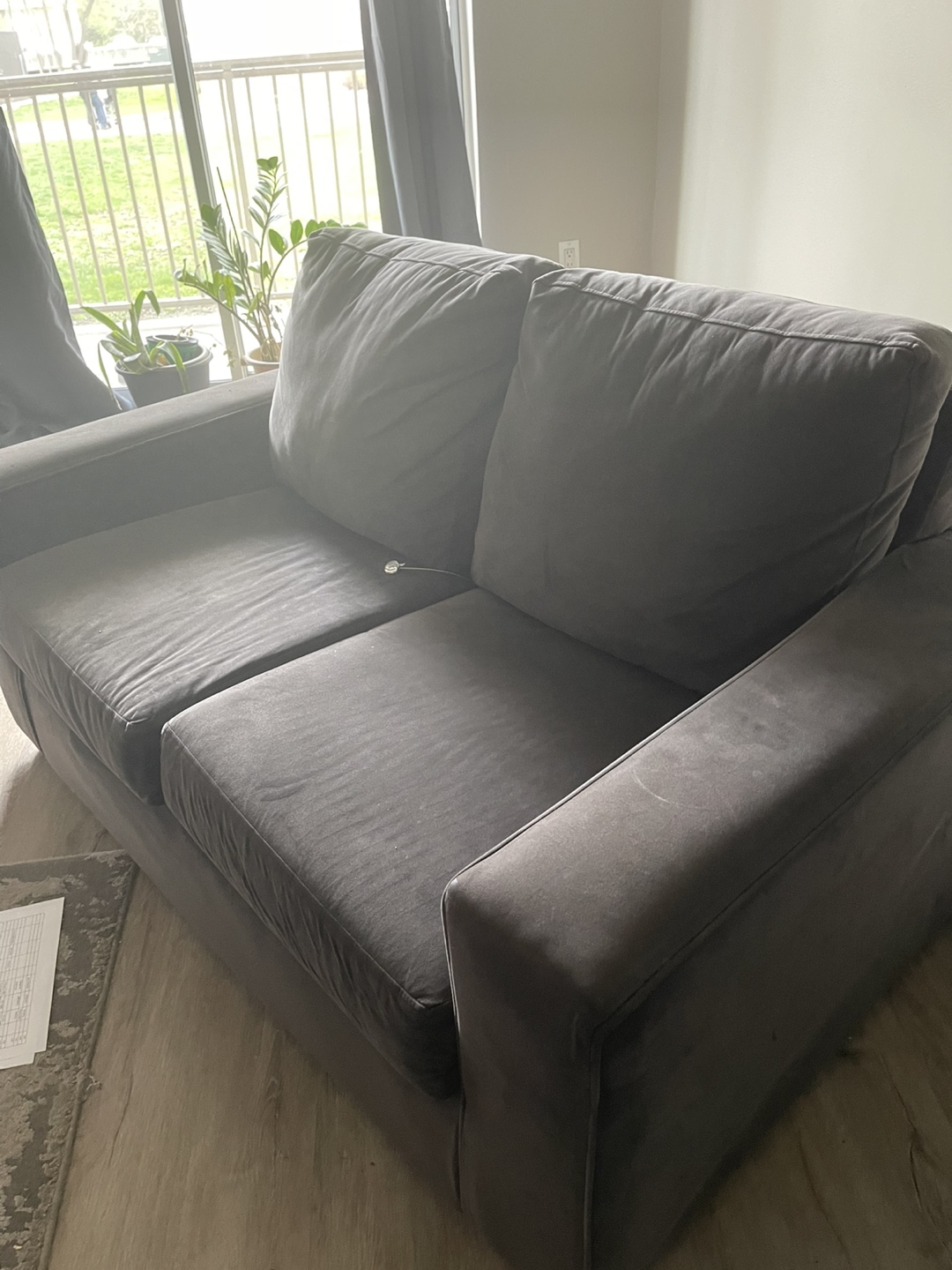 Dark Grey Loveseat - photo 3