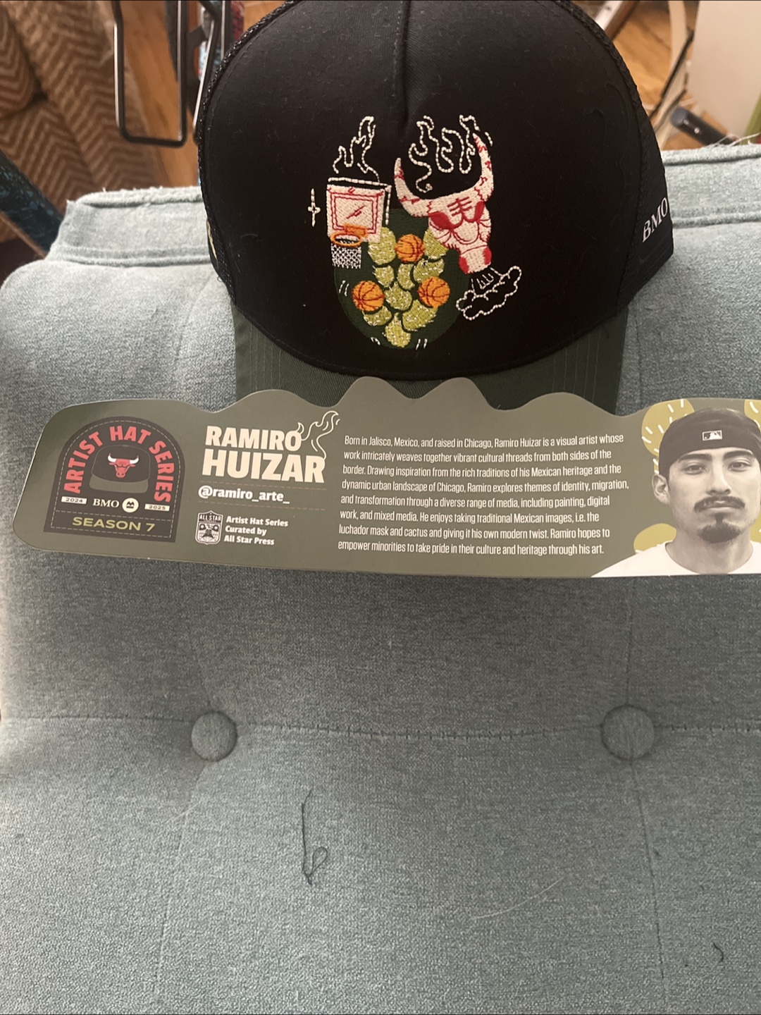 Artist Hat Series Season 7 Ramiro Huizar Chicago Bulls Hat