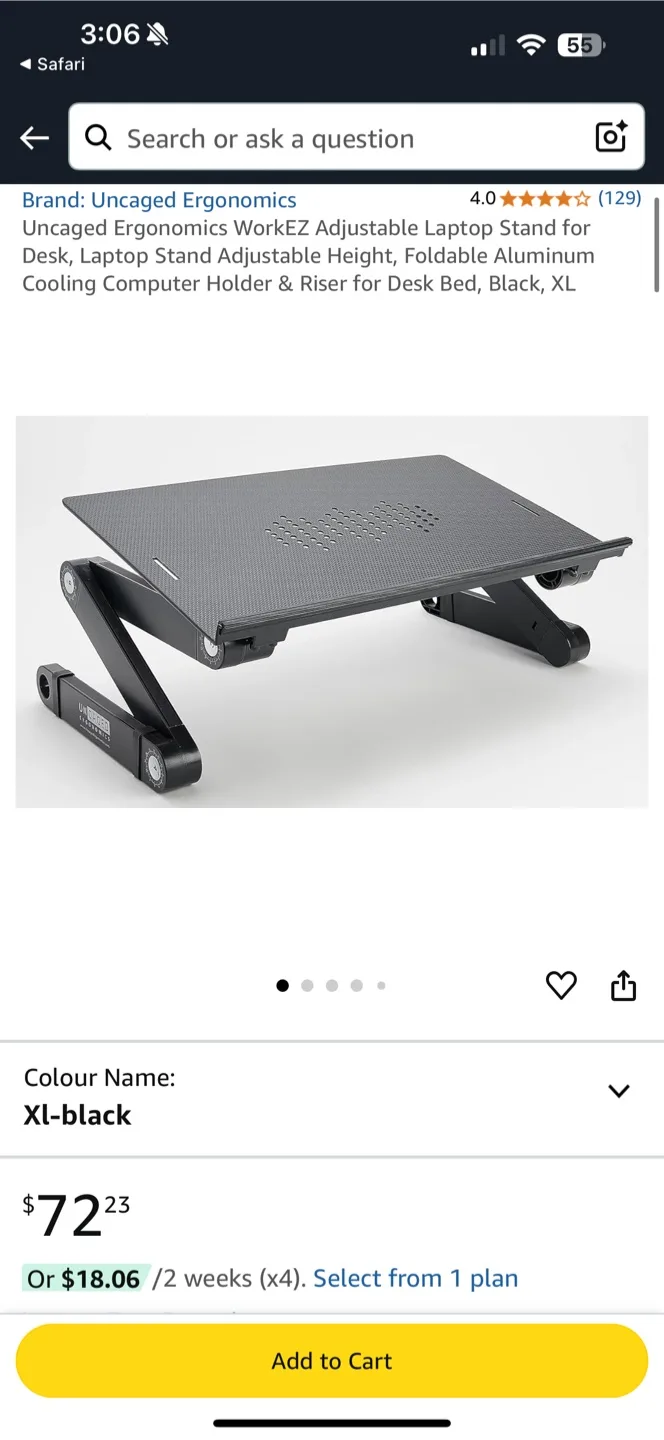 Large laptop stand with cooling fan image indicator(3)