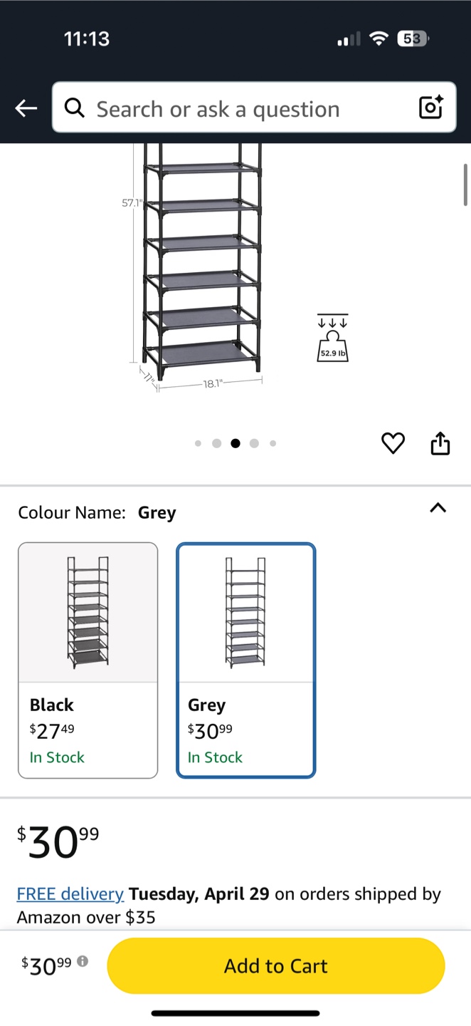 7-Tier Shoe Rack Organiser - photo 2